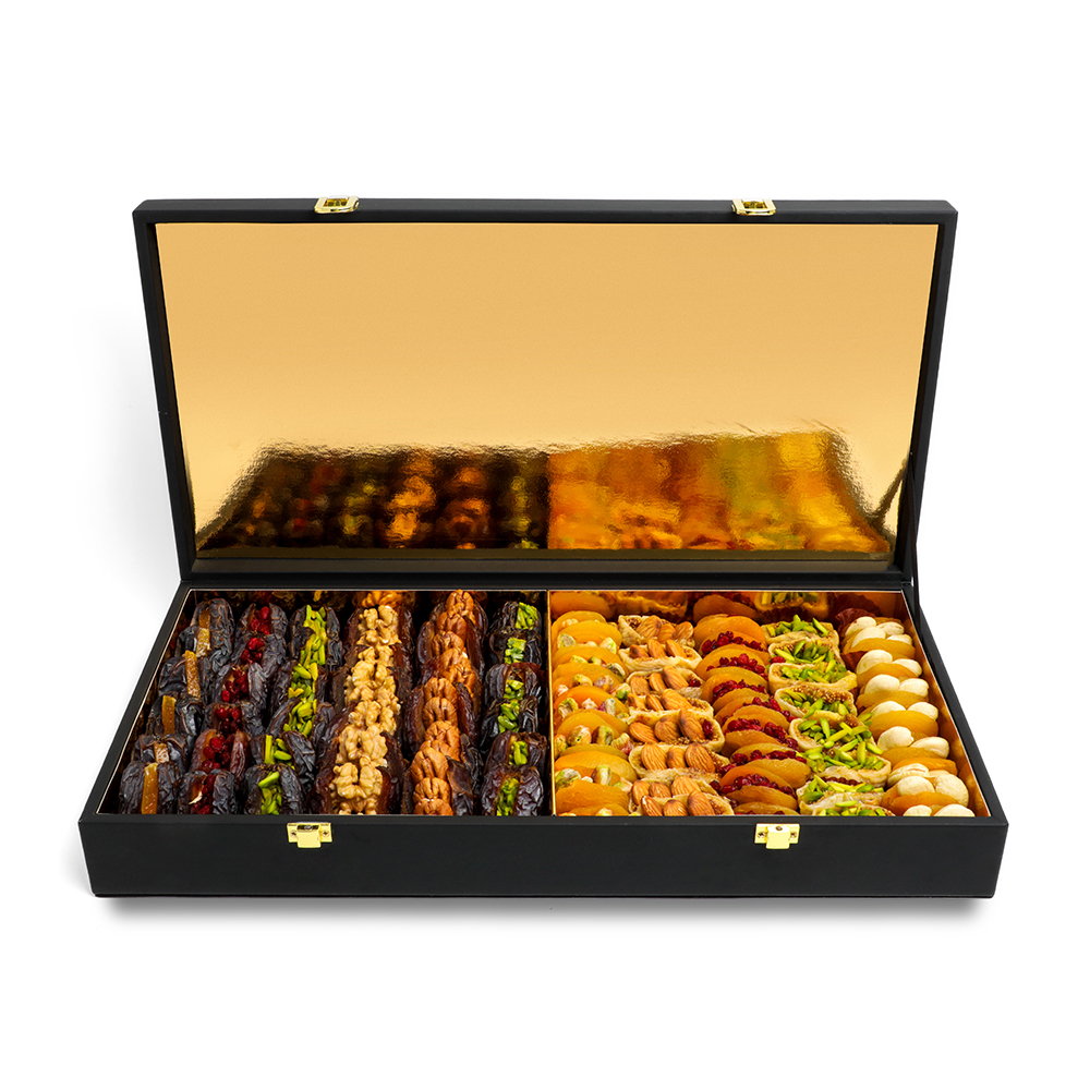 Picture of Hajj Special Daima Stuffed Dates and Apricot Black Box  1200gm