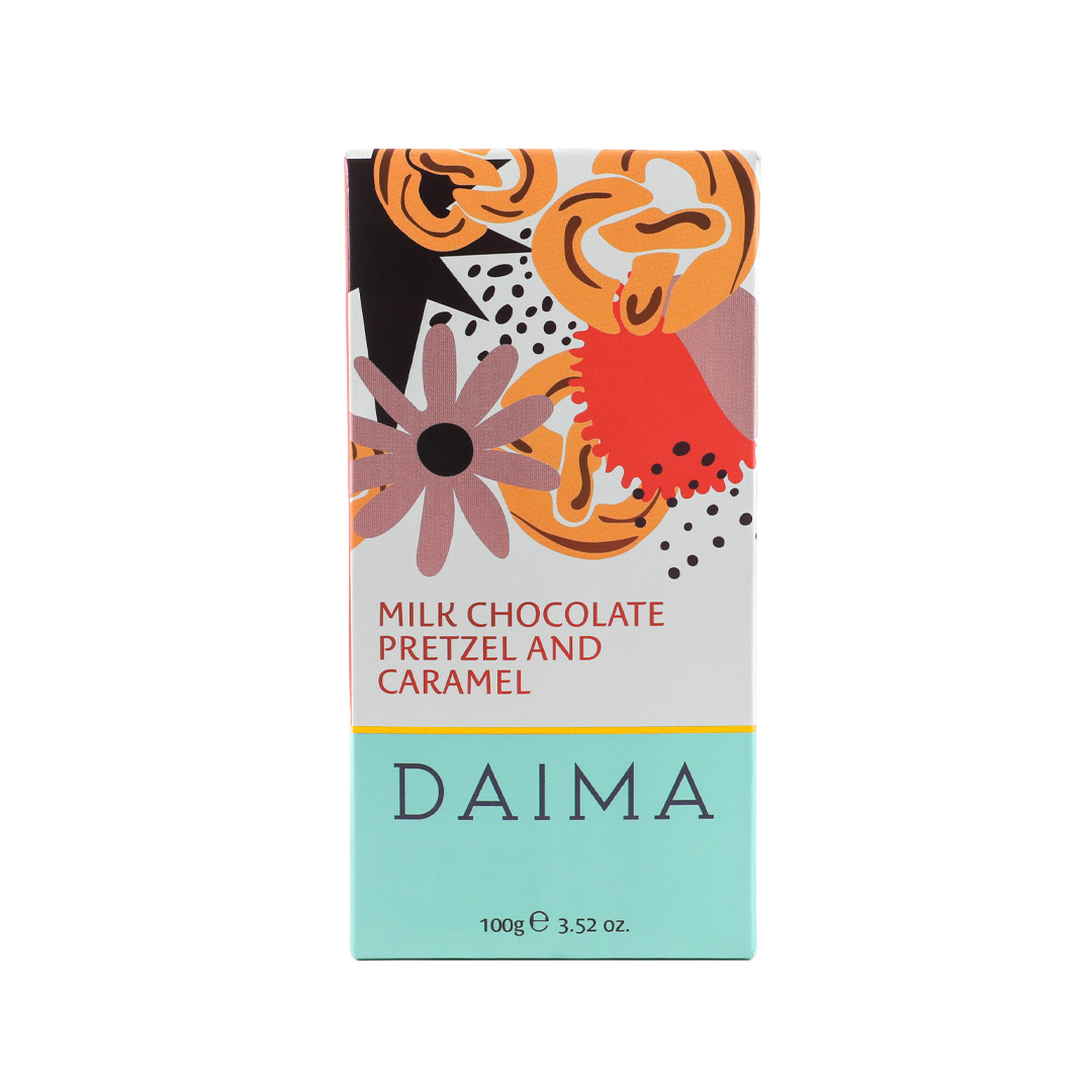 Picture of Daima Milk Chocolate Pretzel and Caramel 100gm