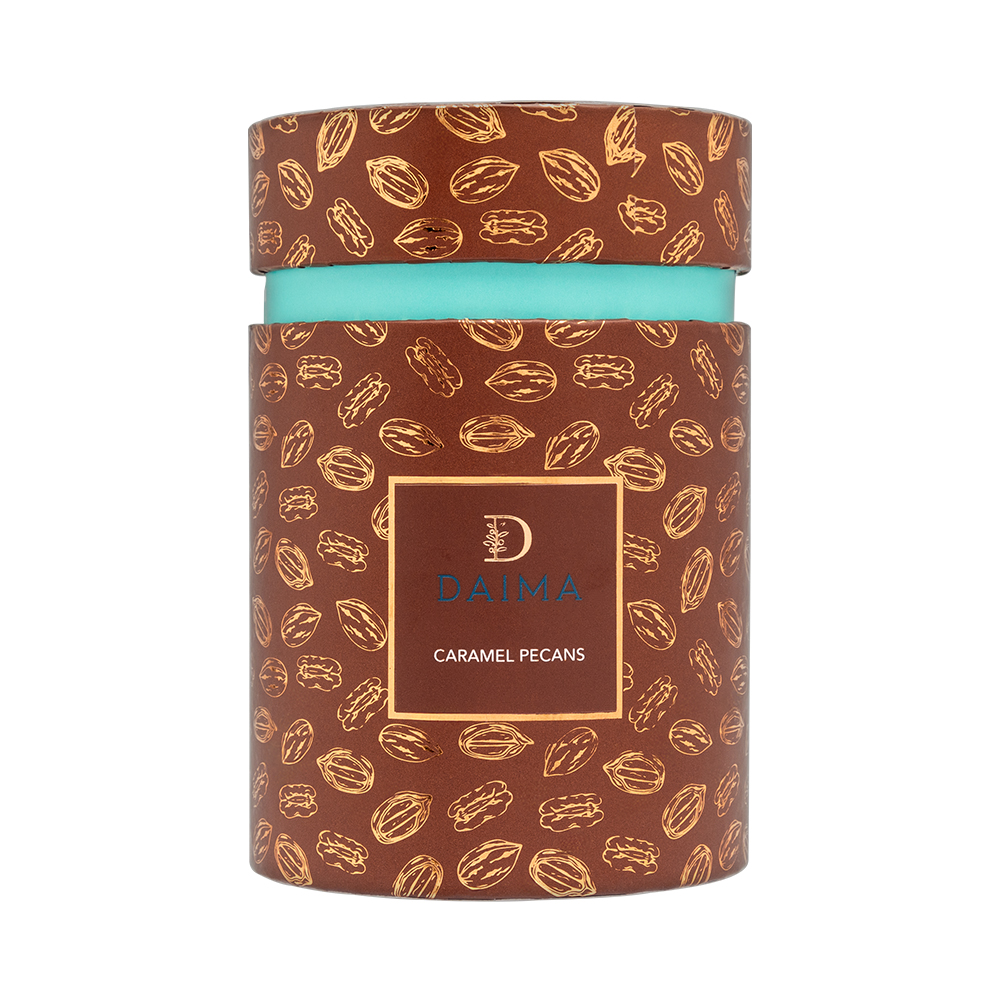 Picture of Pre Packed Dragee Cylinder Box Pecan caramel 270gm