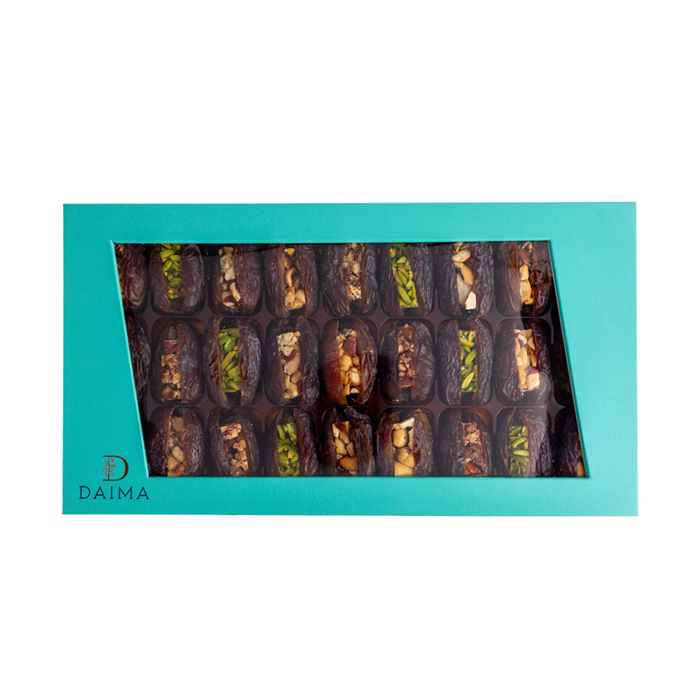 Picture of Rectangular Box Stuffed Dates Assorted Bar 750gm