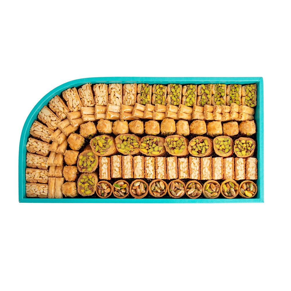 Picture of Daima Assorted Baklava Medium L Shape Window Tray 1100gm