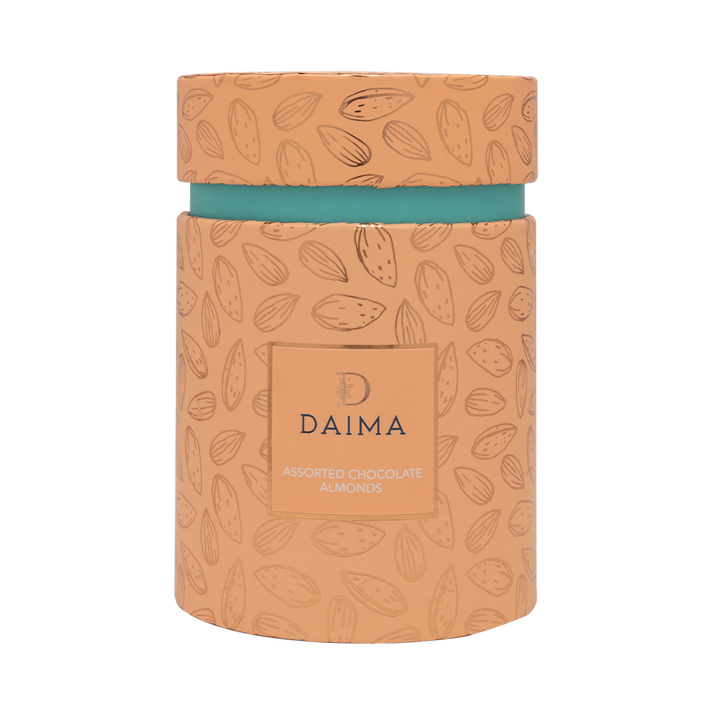 Picture of Pre Packed Dragee Cylinder Box Almond Assorted 270gm