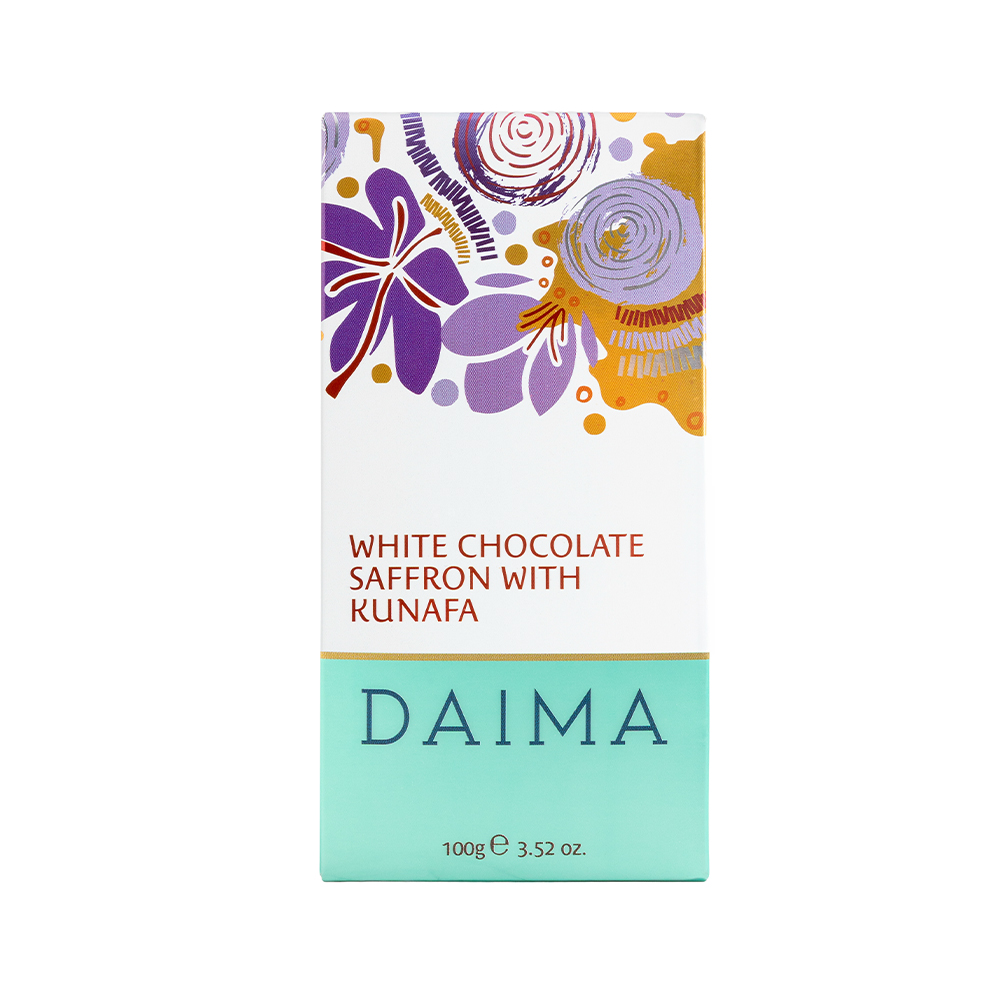 Picture of Daima White Chocolate Saffron With Kunafa 100gm