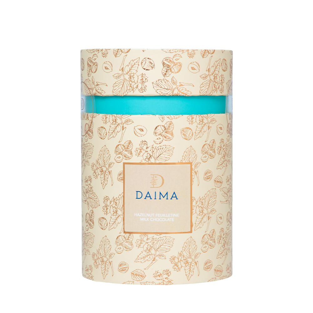 Picture of Pre Packed Dragee Cylinder Box Hazelnut Feuilletine 270gm