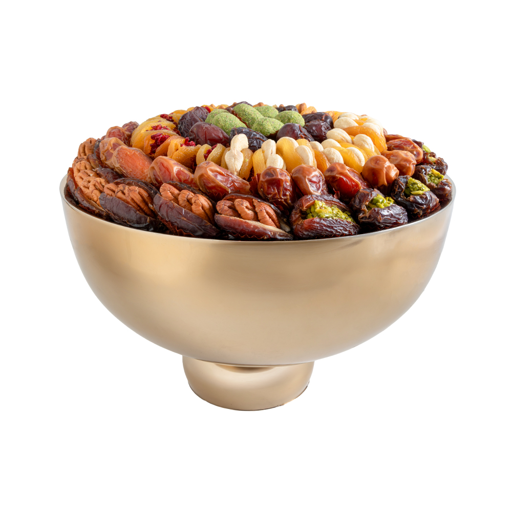 Picture of Daima Champagne Bowl Stuffed Dates Tray Set 1735gm