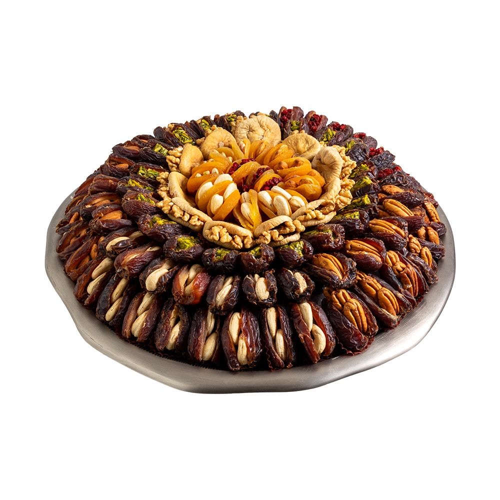 Picture of Daima Antique Brass Stuffed Dates Tray Set 2935gm